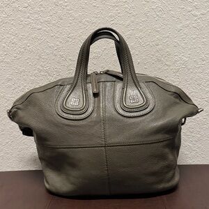 Givenchy Olive Green Leather Handbag/Shoulder Bag